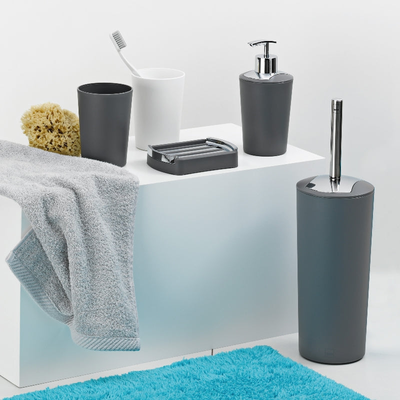 Kela Marta – WC-Bürstenset – Kunststoff, Jadegrün, mit Deckel, H 36,5 cm, Ø 11 cm