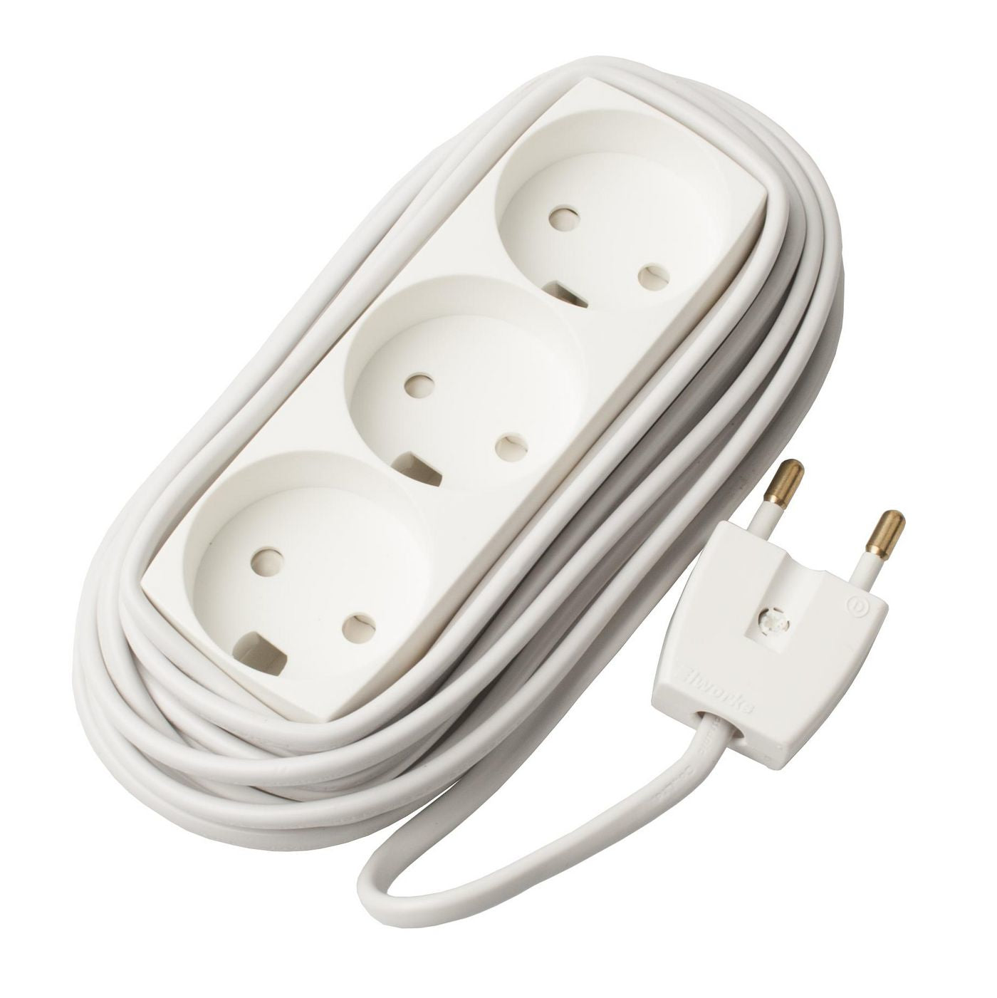 Microconnect Steckdosenleiste – Typ C – 3× AC-Ausgänge, 5 m, ohne Schalter, Weiss