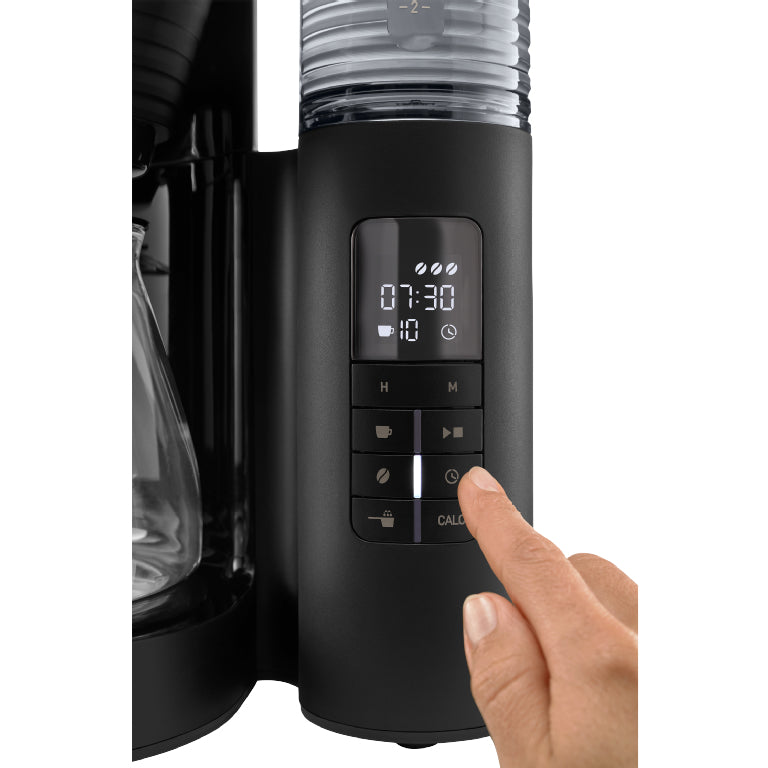 Melitta AromaFresh Filterkaffeemaschine – 10 Tassen, 1,25 l, Keramik-Mahlwerk, Schwarz