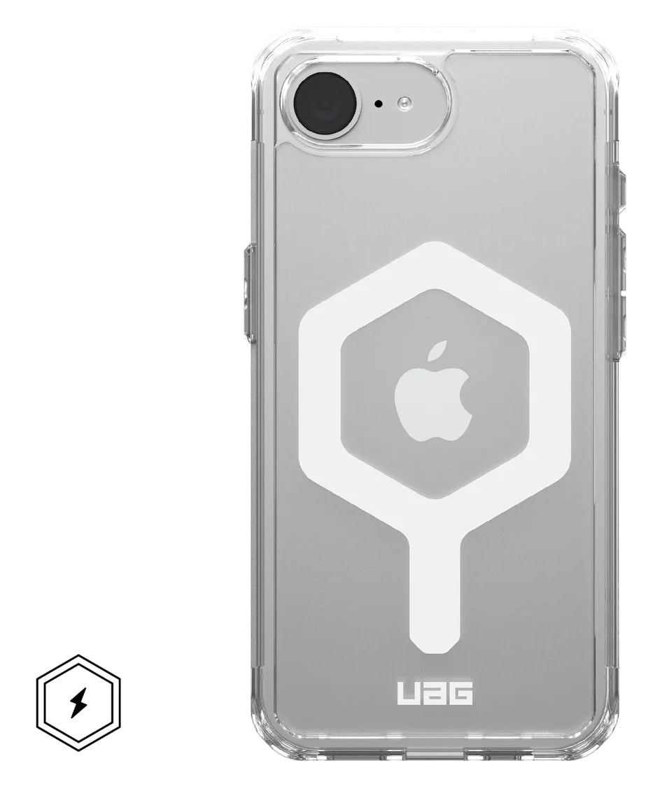 Urban Armor Gear Backcover Plyo MS – für Apple iPhone 16e – transparent – TPU, MagSafe-kompatibel