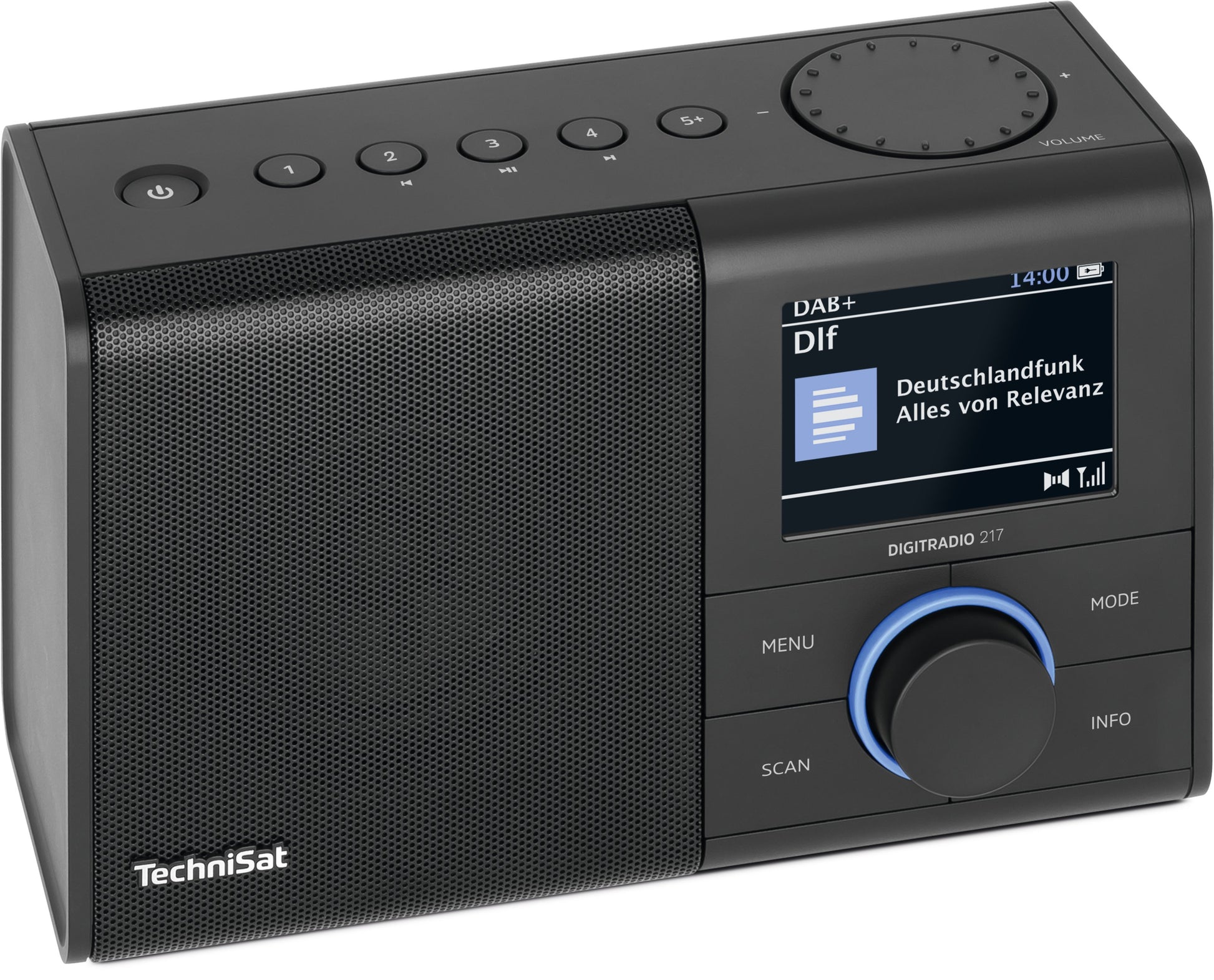 TechniSat DigitRadio 217 – Tragbares DAB+ Radio, UKW, Bluetooth – Schwarz