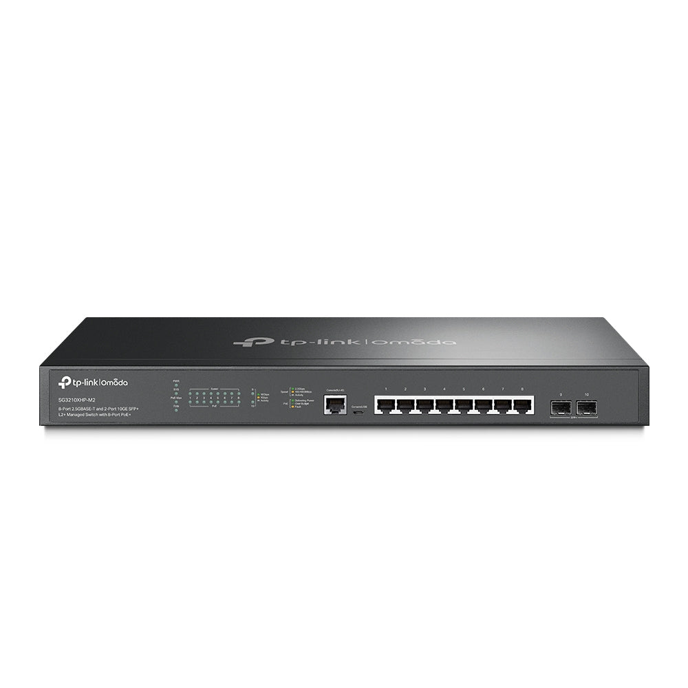 TP-Link SG3210XHP-M2 – Managed Switch – 8×2.5G, 2×SFP+, L2+, PoE+ 240 W, 1U