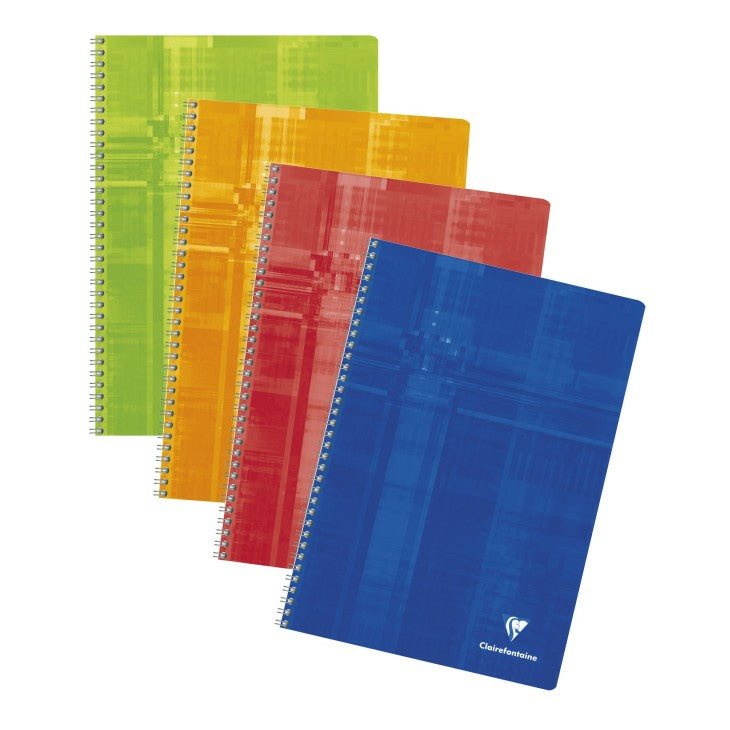 Clairefontaine Spiralheft A4, kariert 4 mm, Karton, 50 Blatt, 50 g/m² – farbig sortiert