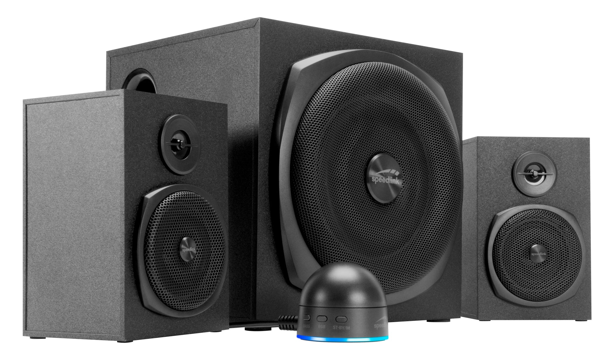 SPEEDLINK GRAVITY LT – PC-Lautsprecher – 2.1, 40 W, 3,5 mm, Schwarz