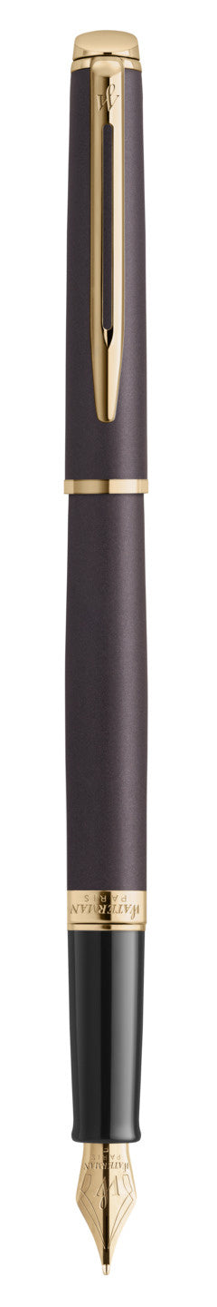 Waterman Hémisphère US Ed – Mittlere Feder – für Rechts- & Linkshänder – Lava Schwarz, Blau – Patronen/Konverter