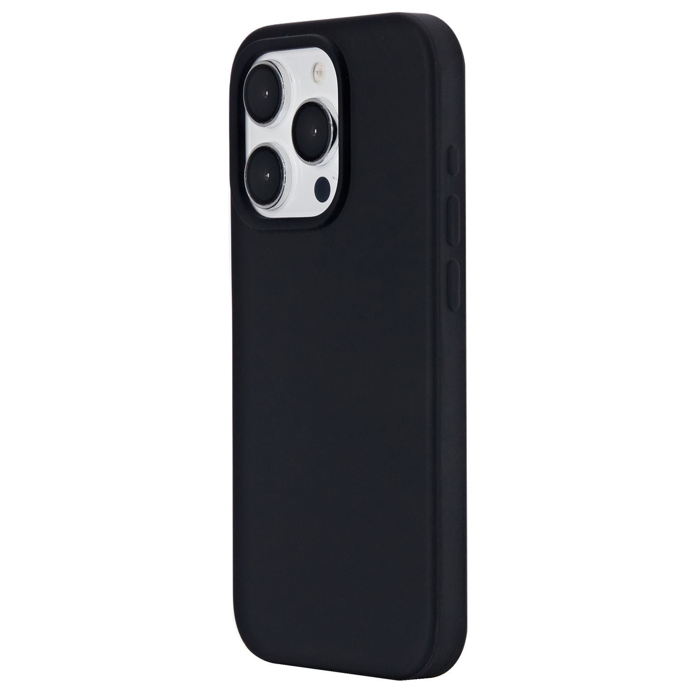 eSTUFF INFINITE (GRS) RIGA Backcover – für Apple iPhone 15 Pro, PC+Silikon+Mikrofaser, Schwarz, stossfest