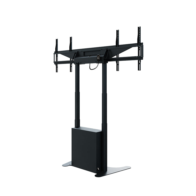 Hagor Bodenständer – 46–65" – VESA 400×400–600×400 – bis 120 kg, Motorisiert, für 2 Displays – Twin Lift FS-DB