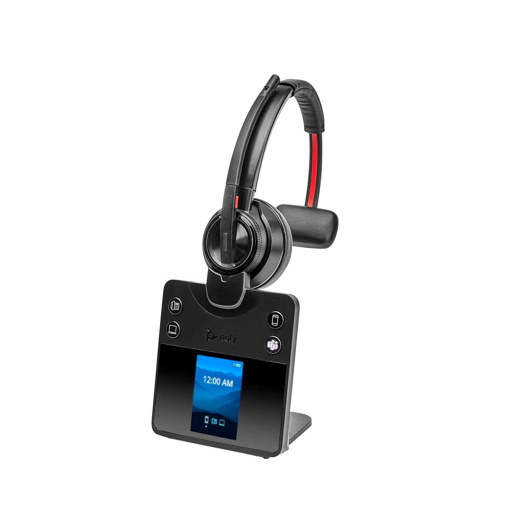 Poly Savi 8410 Office Monaural – Mono Headset – DECT – für Microsoft Teams – schwarz – bis 13 h