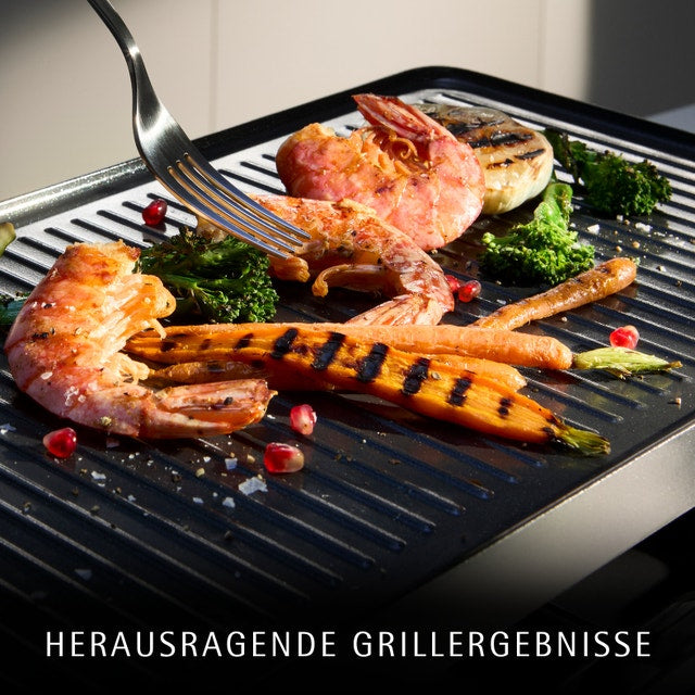 WMF Raclette-Grill LONO SELECTION FOR 8 – 1500 W, keramikbeschichtete Grillplatte – schwarz/edelstahl