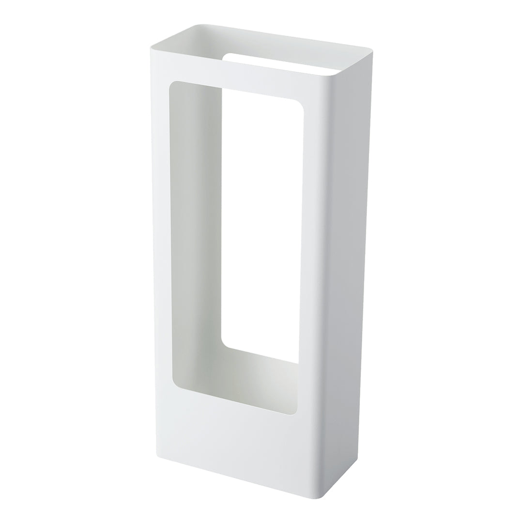 Yamazaki Schirmständer – Stahl/Silikon, Weiss, 12 × 22 × 50 cm