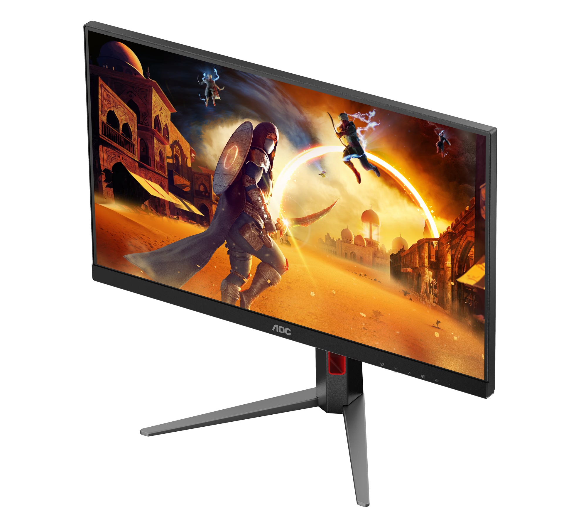 AOC 27G4HA – Monitor, 27", 1920 × 1080 (Full HD), IPS, 200 Hz, Adaptive Sync, Integrierte Lautsprecher, Rot