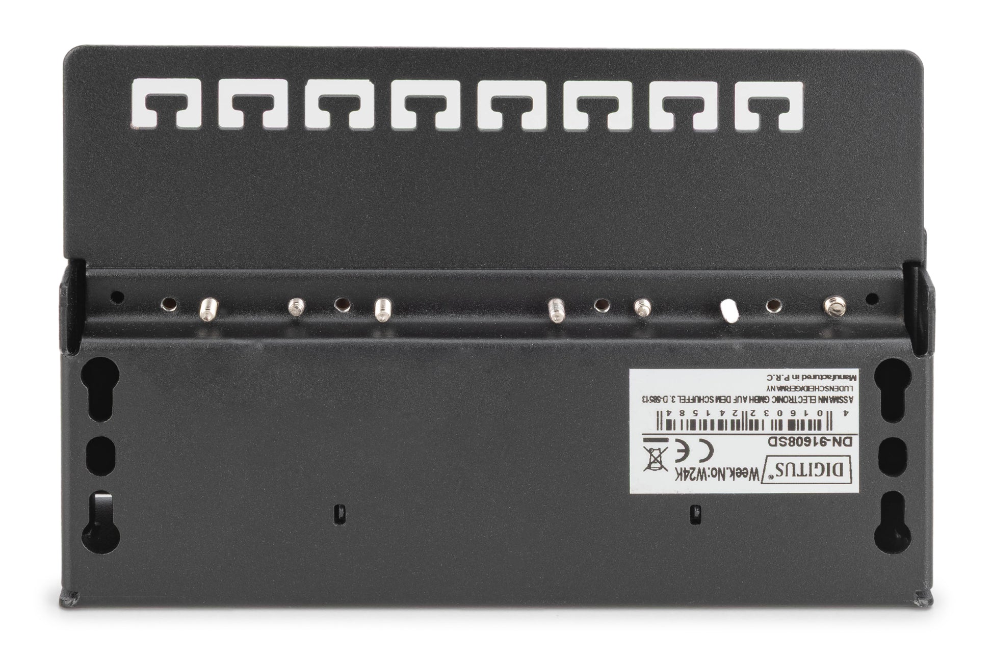 Digitus Patchpanel – 8× RJ‑45, Cat6, geschirmt, Desktop, Schwarz