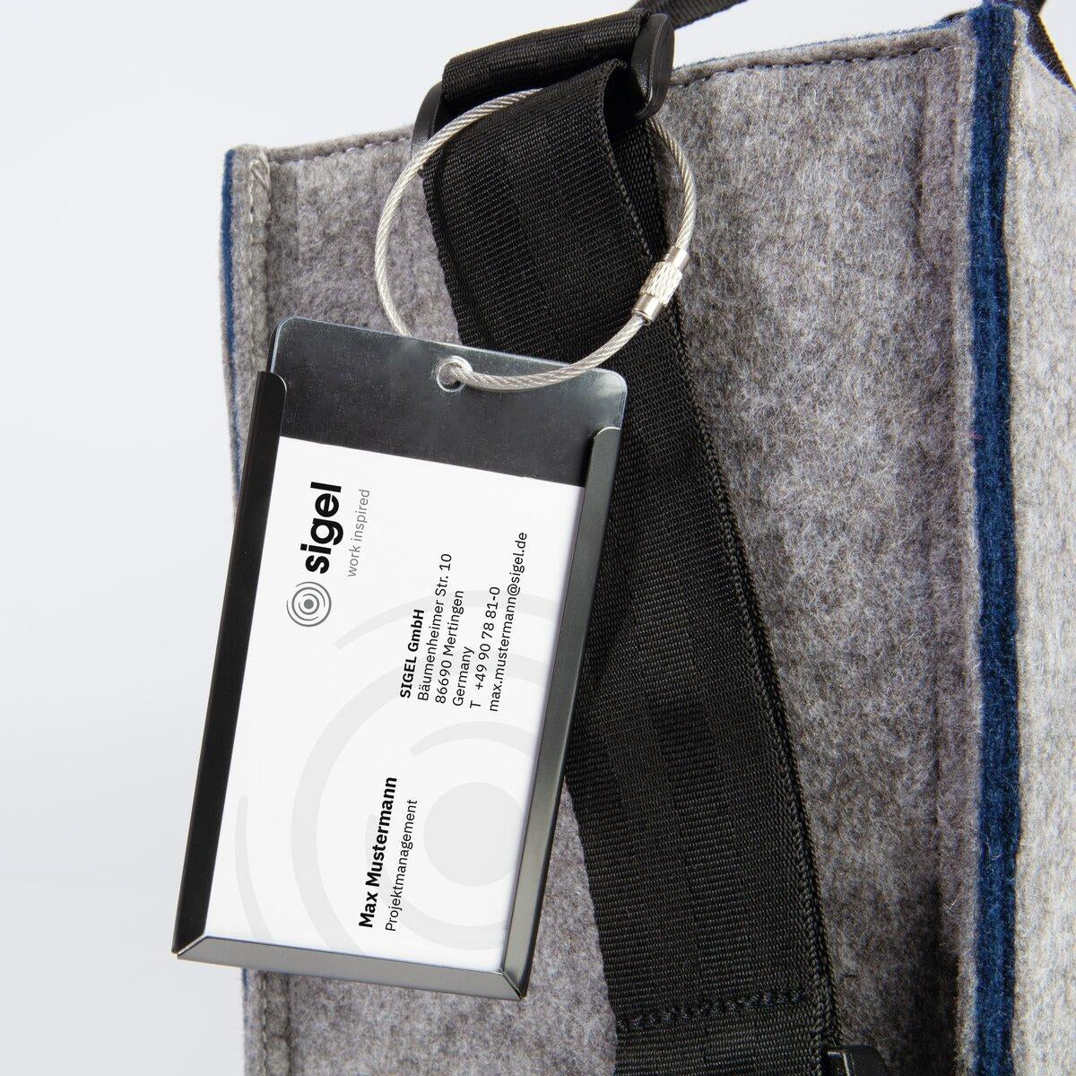 Sigel Tragetasche – 15 l, für Notebooks bis 15,4", rPET-Filz, Grau/Blau, 36 × 28 × 15 cm