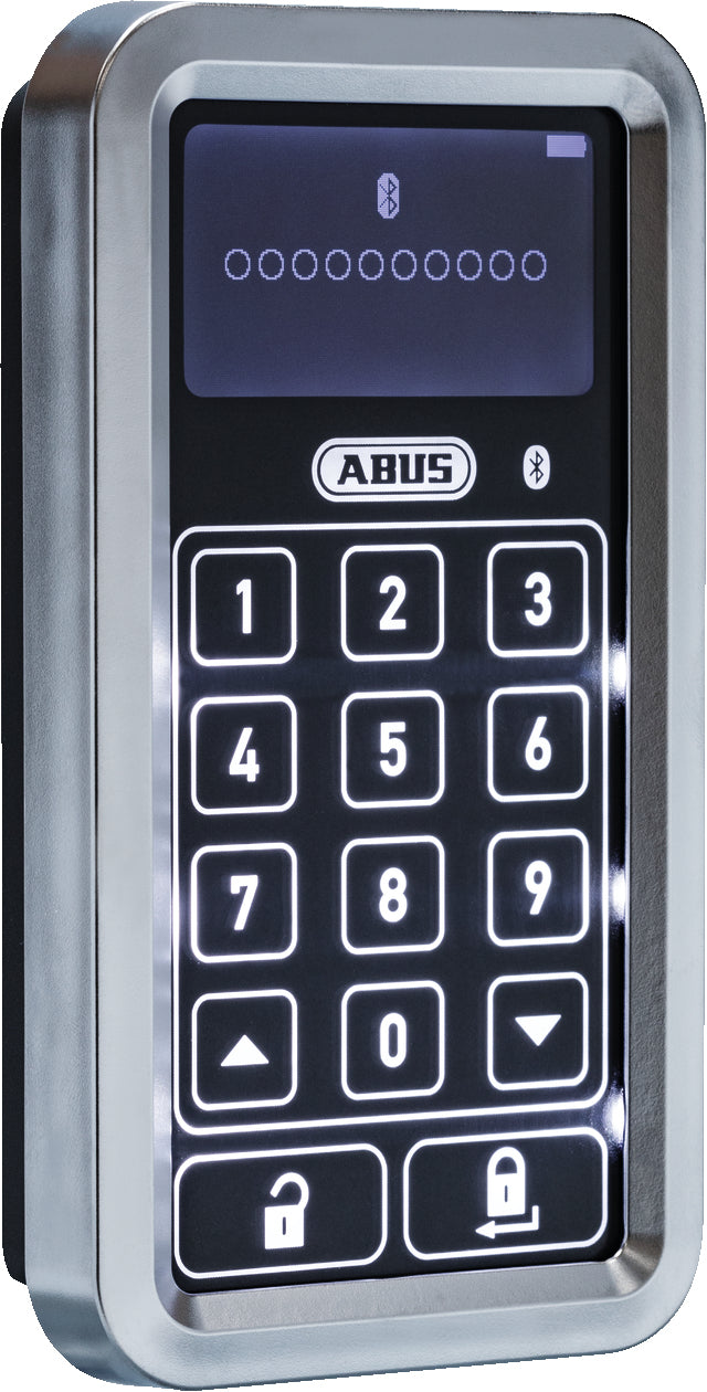 ABUS HomeTec Pro CFT3100S Zugangskontrollleser – Tastenfeld, BT, Aussen, Wandmontage, Batteriebetrieb, Silber