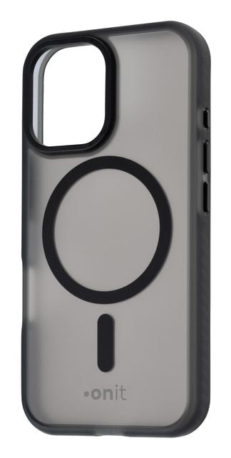 ONIT Mill.Std. Backcover – für Apple iPhone 16, MagSafe, PC+TPE+TPU, Schwarz matt, bis 3 m Sturzsicher
