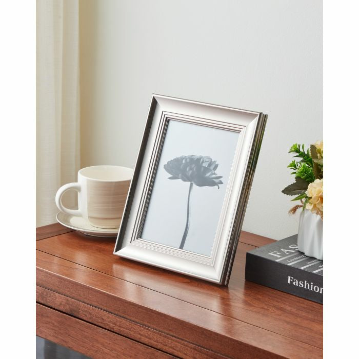 EGLO Bilderrahmen – für 13 × 18 cm – Glas & MDF & Kunststoff, silber