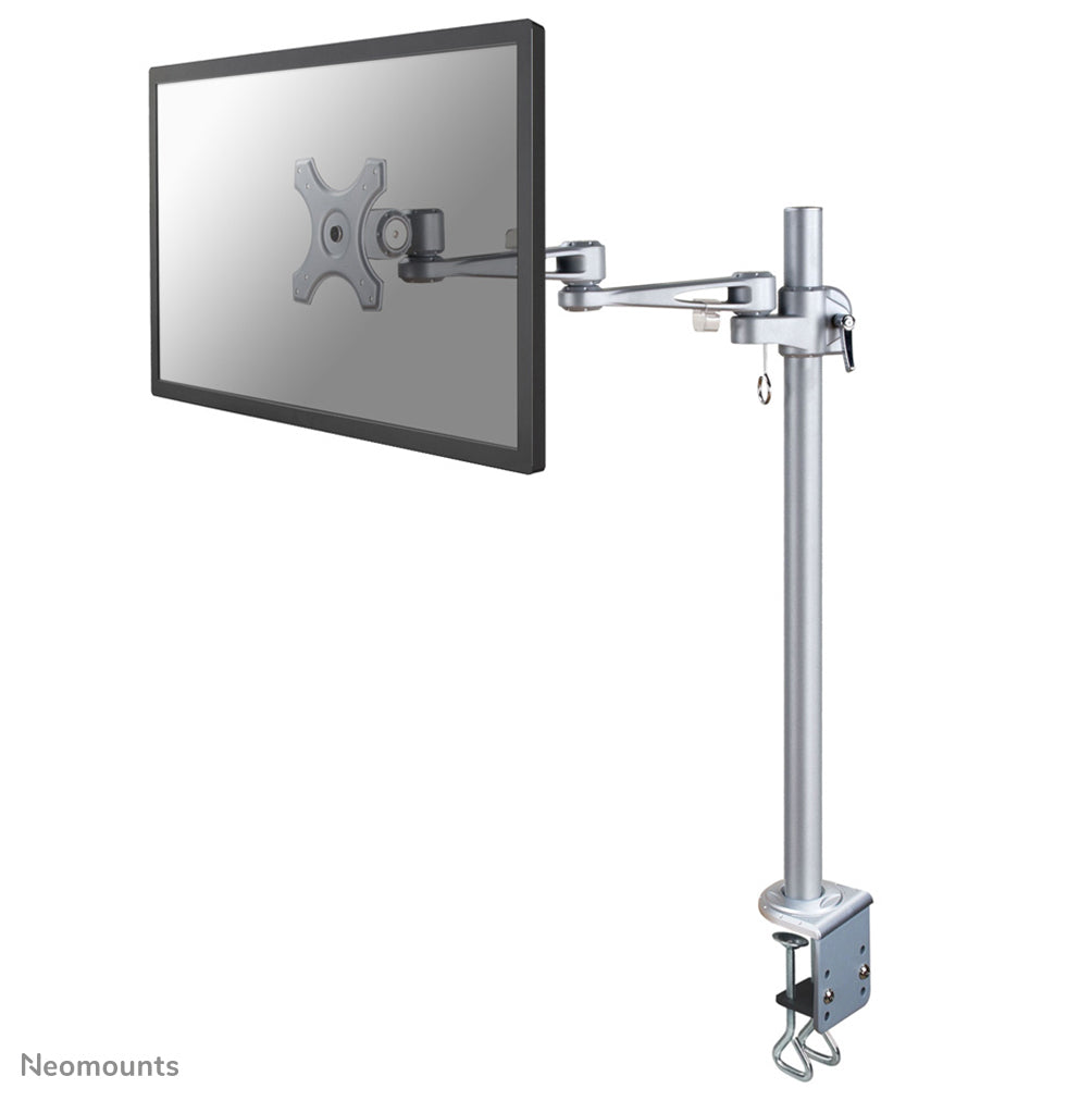 Neomounts FPMA D935POLE70 – Tischhalterung, 1 Monitor, Tischklemme, bis 30", 12 kg, neigbar, silber
