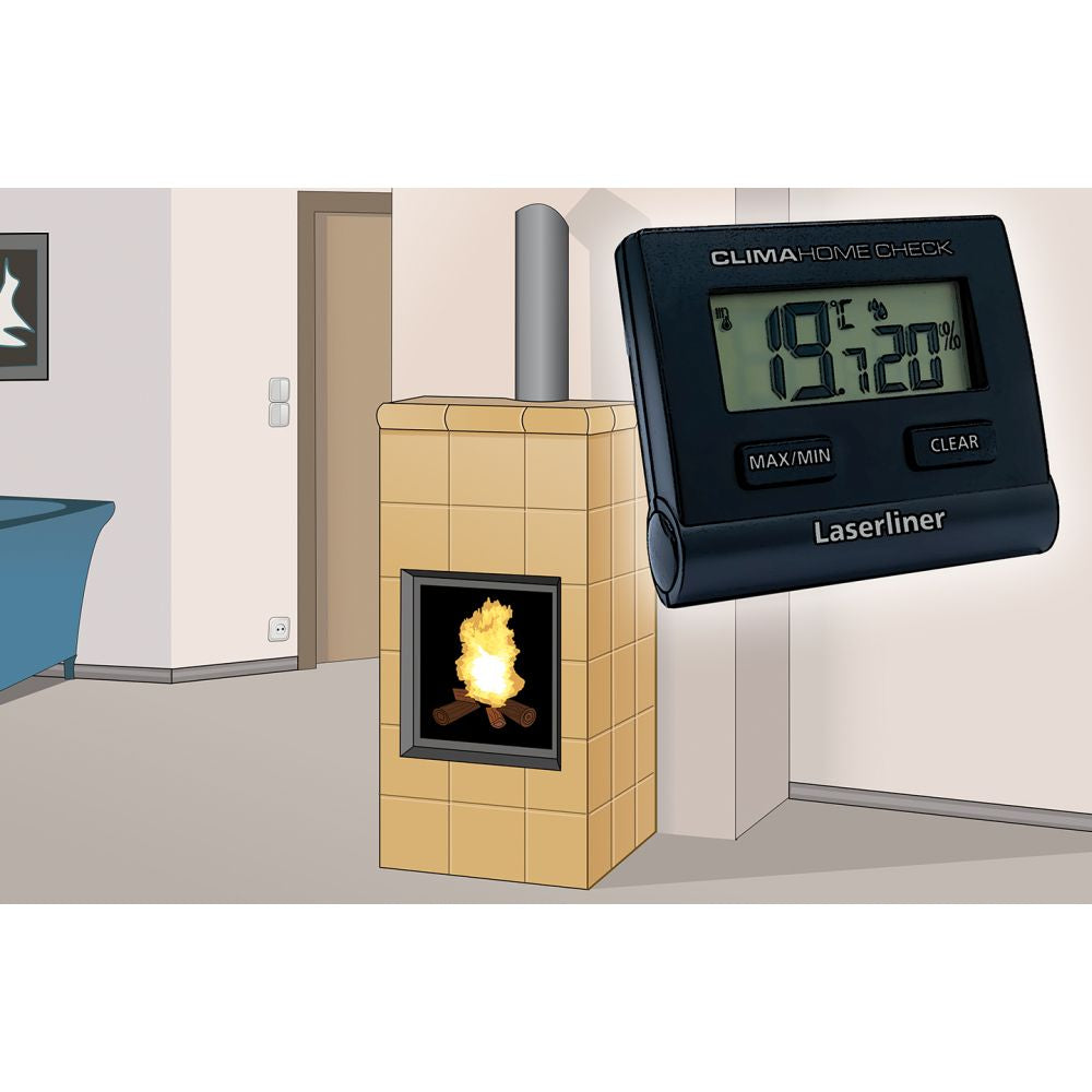 Laserliner ClimaHome-Check Thermo-Hygrometer (Handgerät) – −9,9–60 °C, 20–95 %, Innen