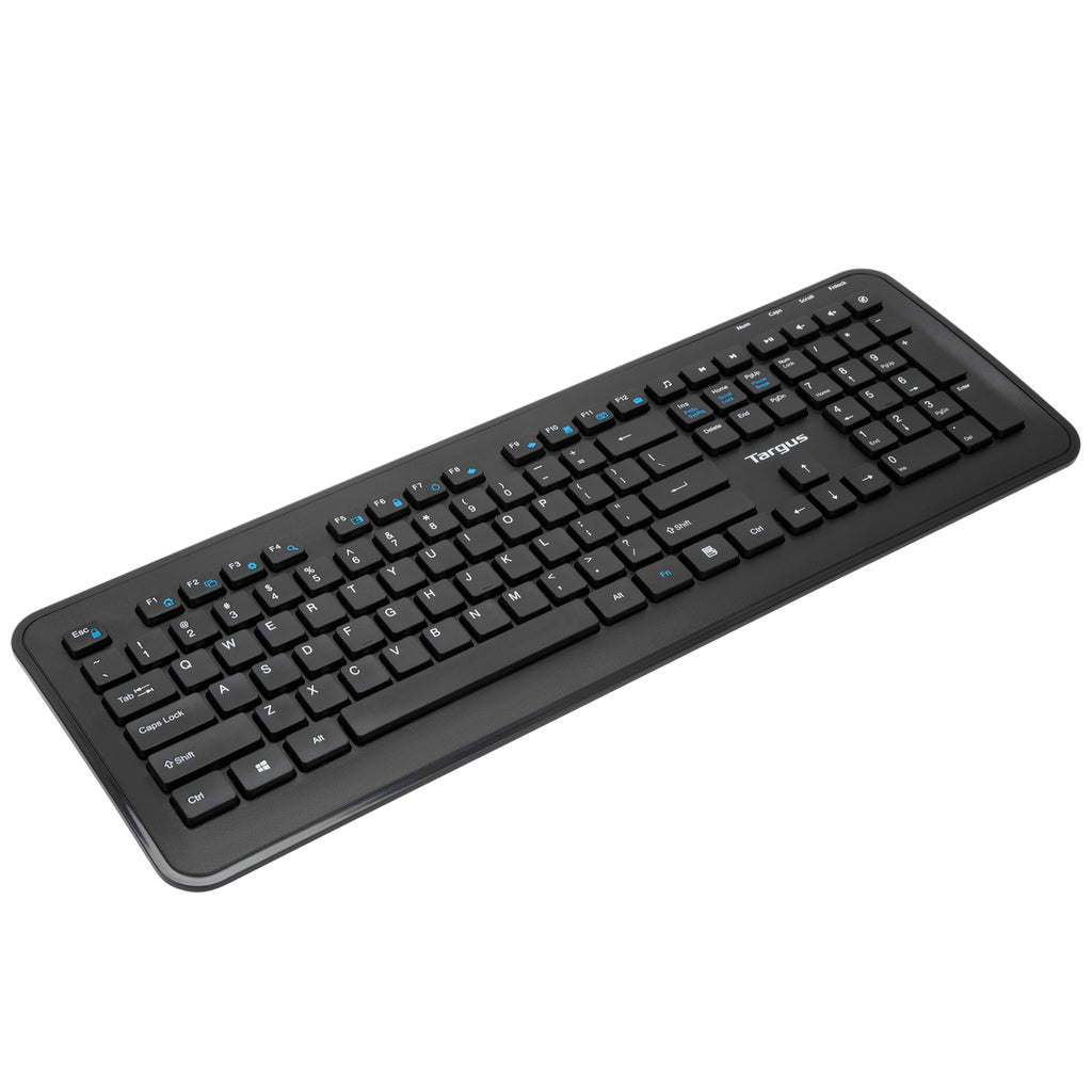 Targus AKM610ES – Tastatur-Maus-Set – 2,4 GHz USB-A (Empfänger) – QWERTY (ES) – Schwarz