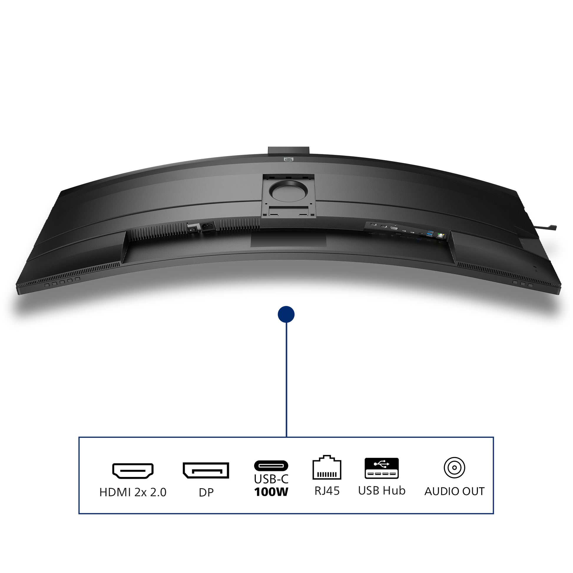 Philips 49B2U6903CH/00 – Monitor, 48,8" 5120 × 1440 (Dual QHD), VA, 450 cd/m², Webcam, Schwarz