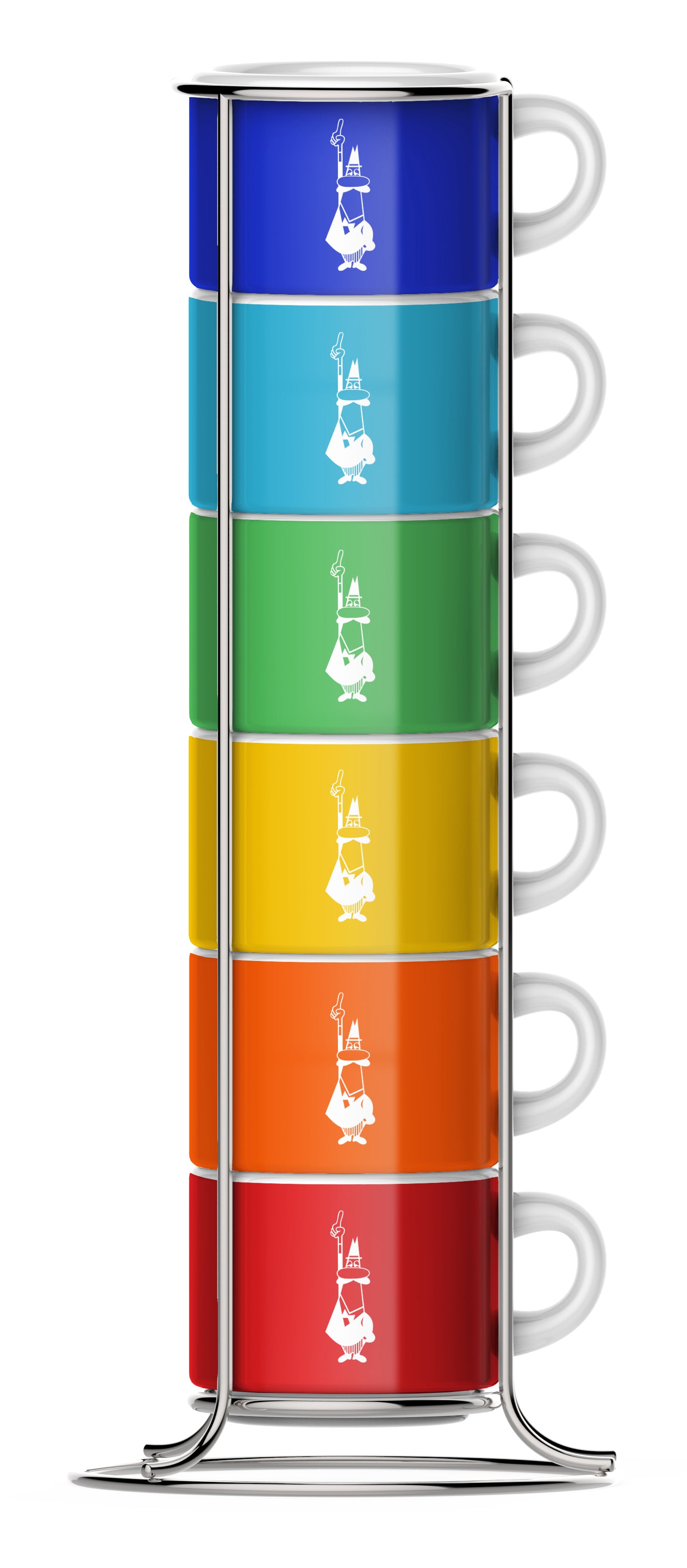 Bialetti Espressotasse – 6er Set, 65 ml, Porzellan, Mehrfarbig, spülmaschinenfest