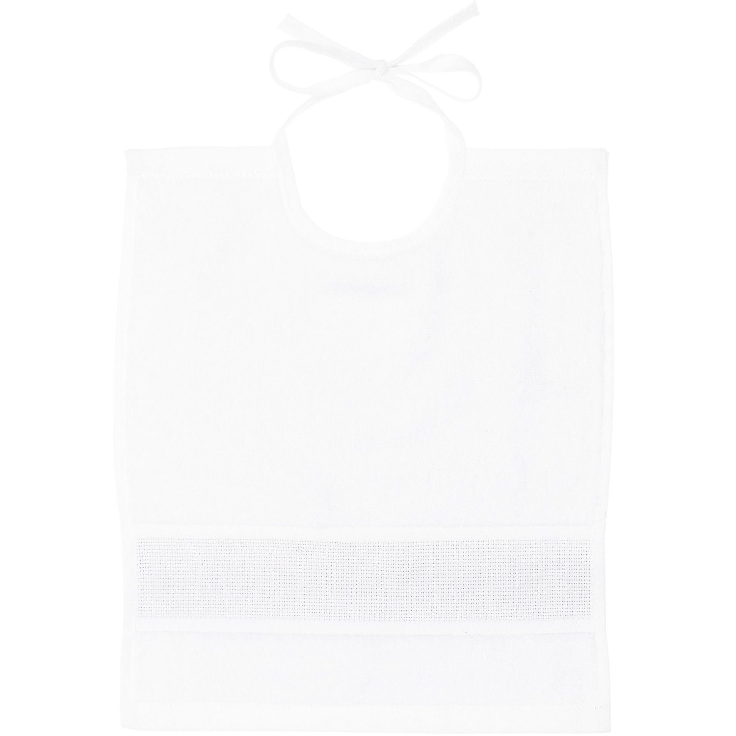 Rico Design Lätzchen – 30 × 34 cm, Weiss, 100% Baumwolle