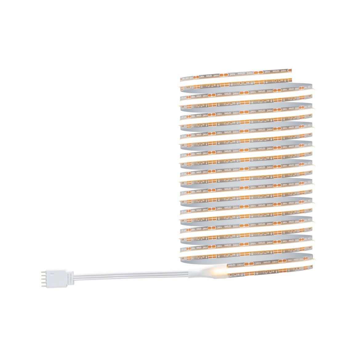 Paulmann LED-Strip MaxLED 500 – Basisset, 3 m, 1800 lm, 15 W, 2700–6500 K, dimmbar, silber, Netzteil, Fernbedienung