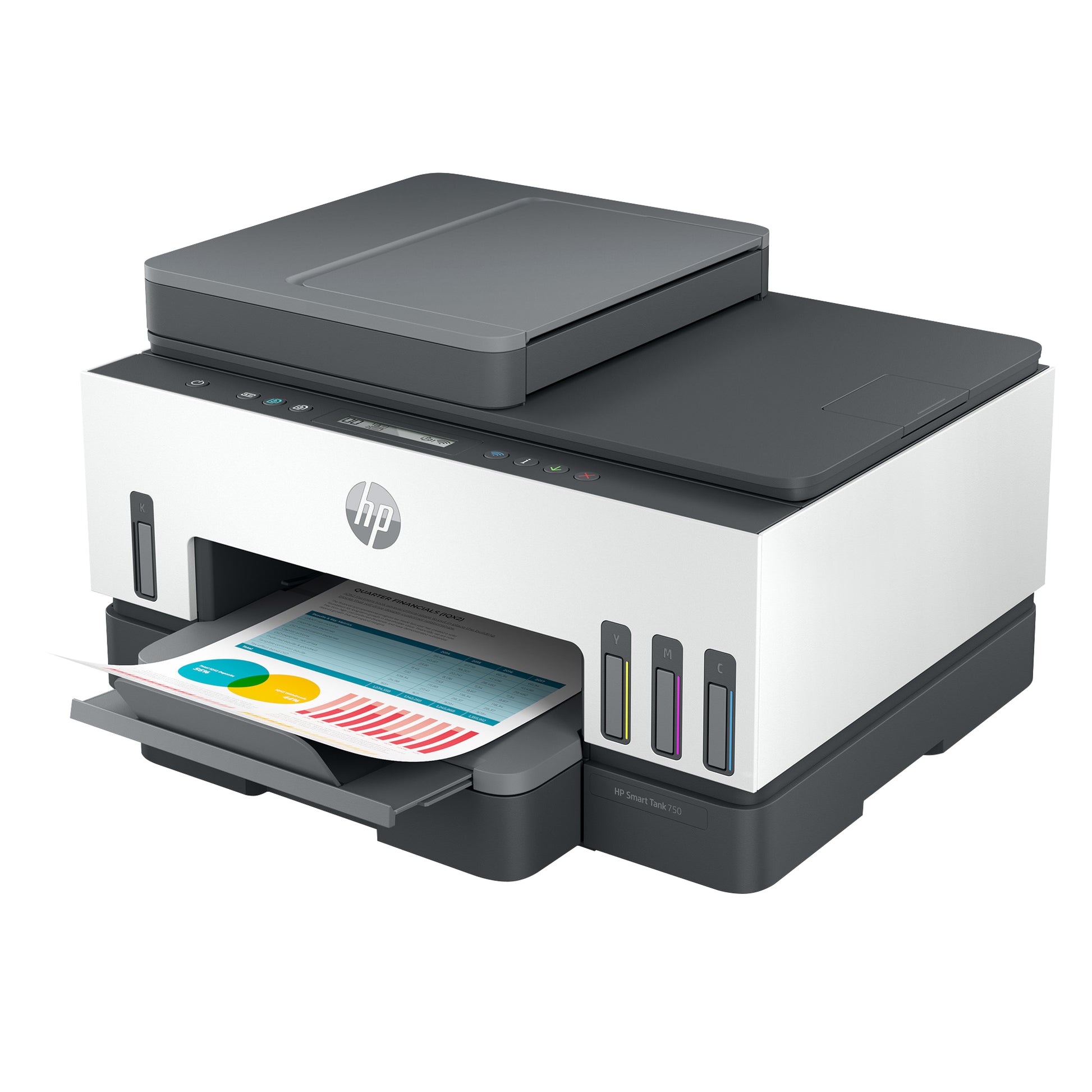 HP Smart Tank 7307 – Farbtintenstrahl-Multifunktionsdrucker, A4, 3-in-1, Duplex, ADF, WLAN/LAN, AirPrint