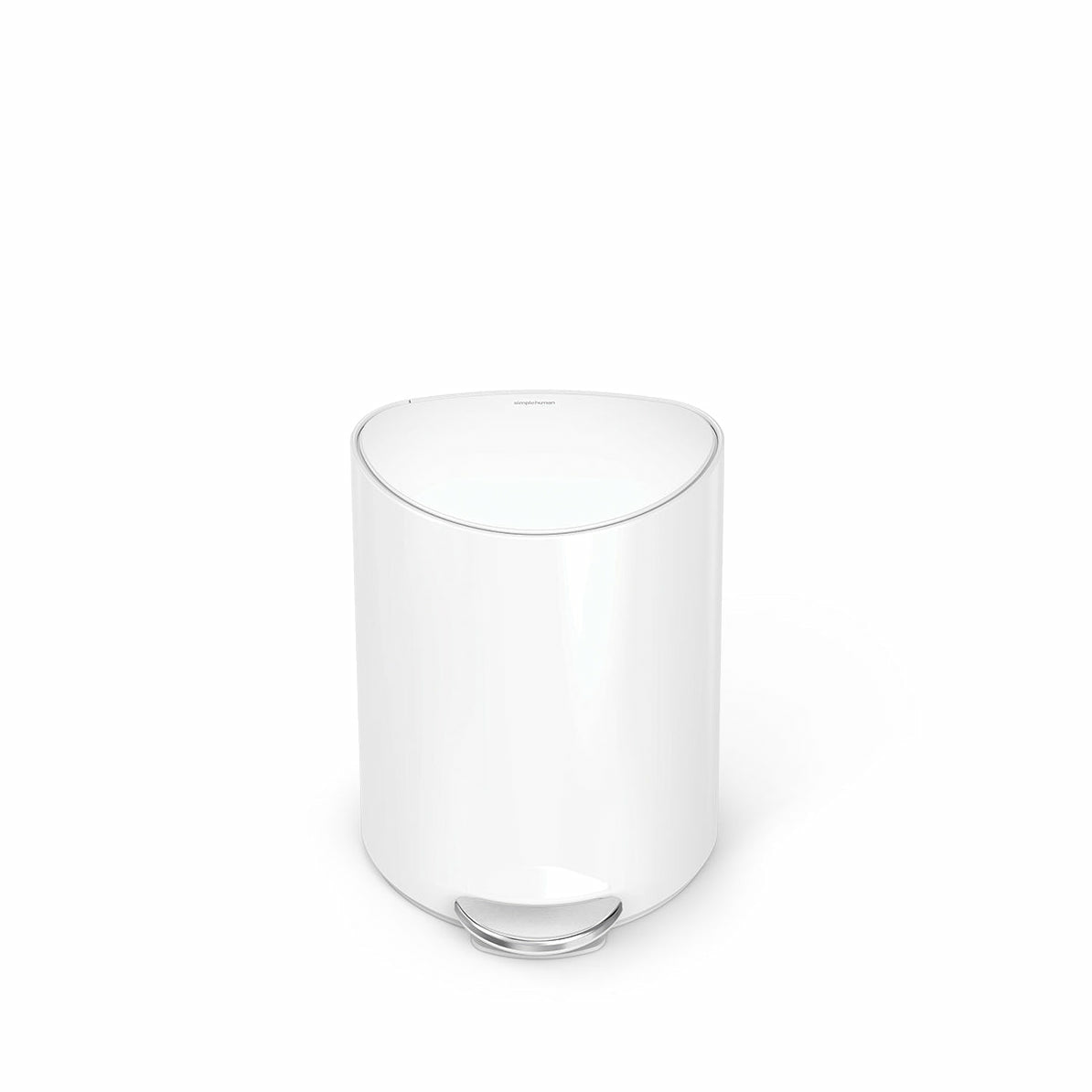 simplehuman Papierkorb – 6 l – Edelstahl – B × H × T 280 × 370 × 200 mm