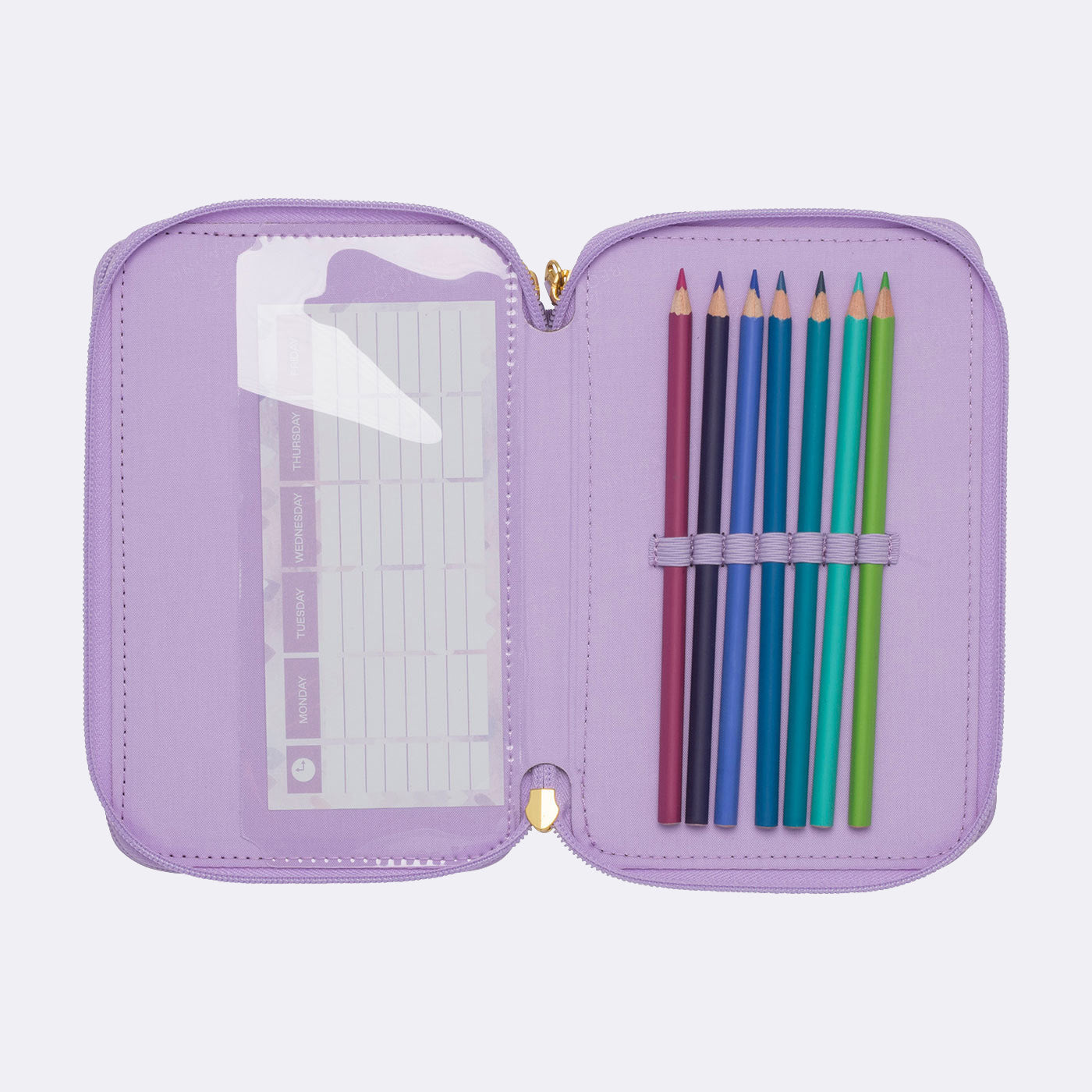 Beckmann Classic Etui Triple, gefüllt, 28-teilig – Unicorn Princess – Polyester – 20,5 × 7,0 × 12,0 cm
