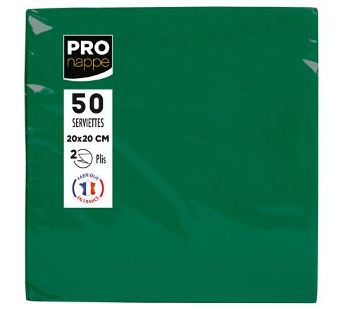 PRONAPPE Cocktail-Servietten – Grün – 20 × 20 cm, 2-lagig – 50 Stück