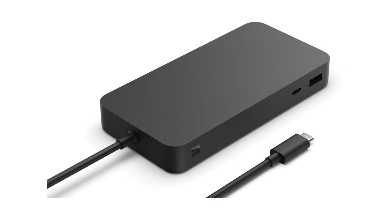 Microsoft Surface Thunderbolt 4 Dock – für Surface, 3 × USB-C, 1 × USB-A, 2,5 Gbit LAN, 165 W, schwarz