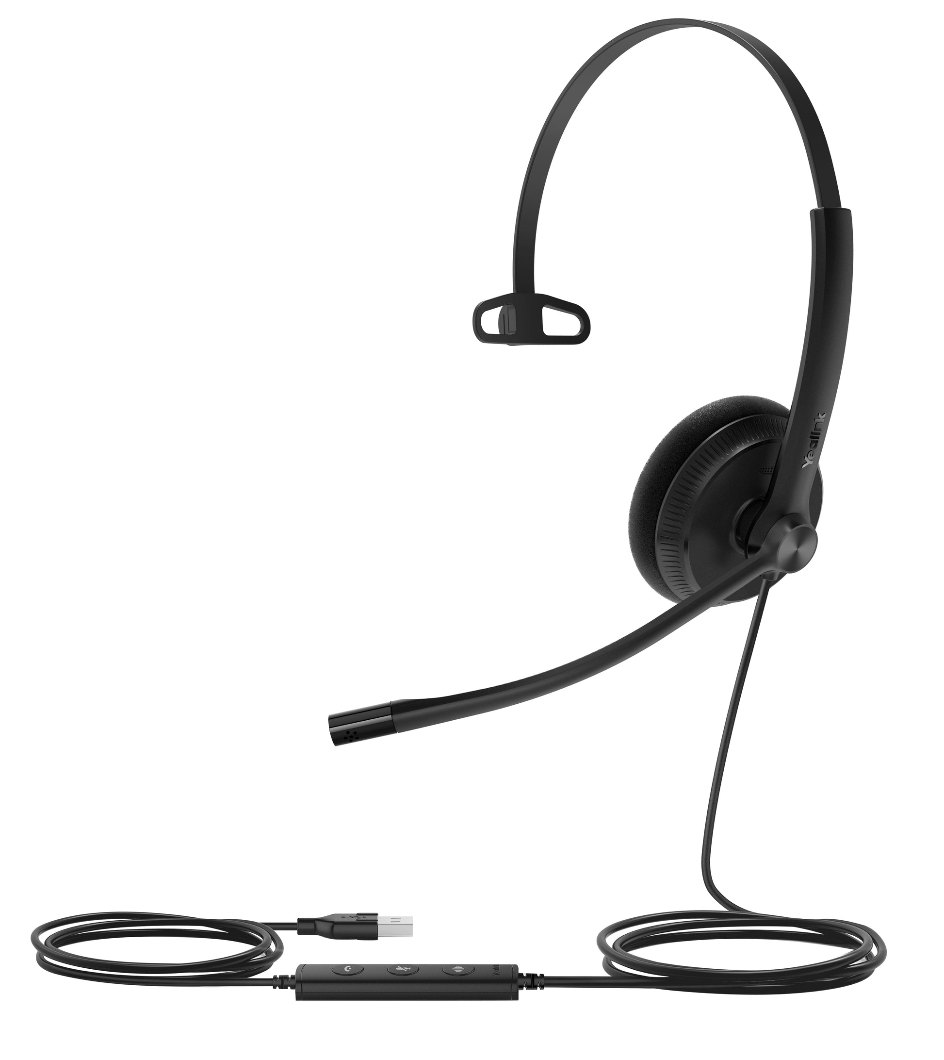 Yealink UH34 Lite Mono UC – Mono Headset – USB‑A – Stummschaltung, Rauschunterdrückung – Schwarz – für PC/Mac