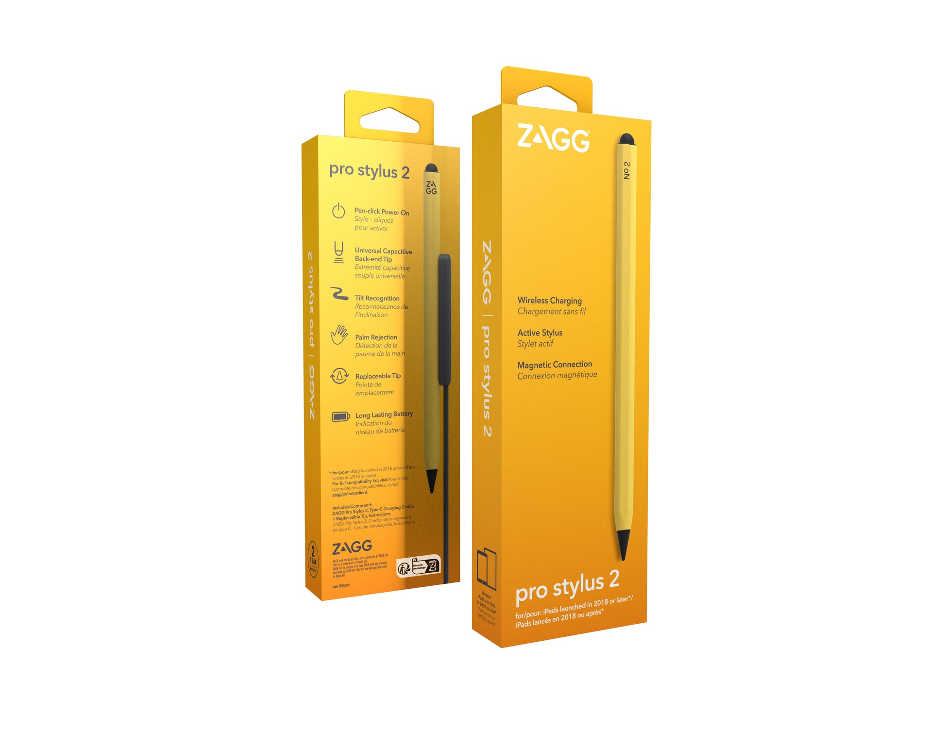 ZAGG Eingabestift für iPad Pro 11", iPad Pro 12,9" – Kapazitiv, 6,5 h Akkulaufzeit – Gelb