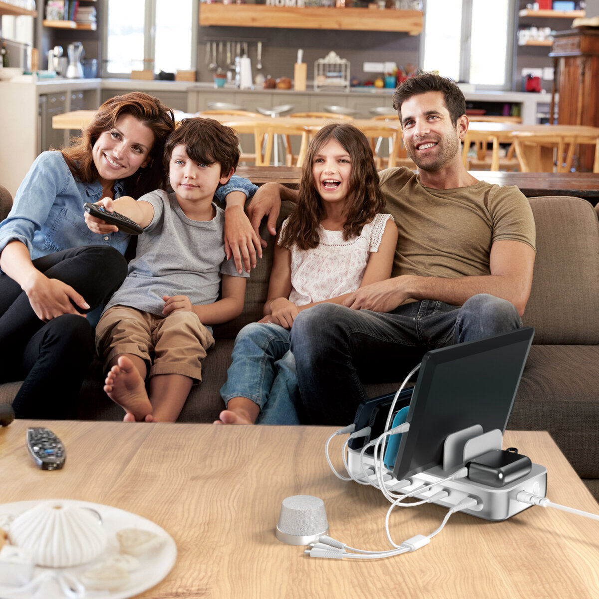 4smarts Ladestation – 5× USB-C + 1× USB-A – für Nintendo Switch, Universal, Smartphone und mehr