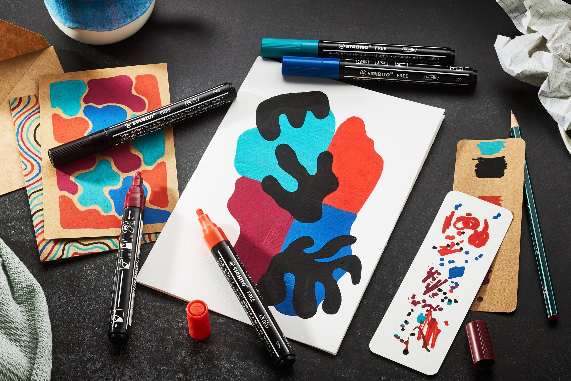 STABILO Acrylmarker für STABILO T100, T300 und T800C – Schwarz