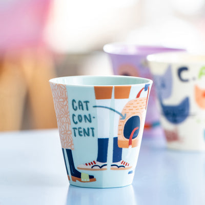 Koziol Becher M Purrs – 300 ml, Ø 8,9 cm, Kunststoff (biozirkulär), spülmaschinenfest, mikrowellengeeignet