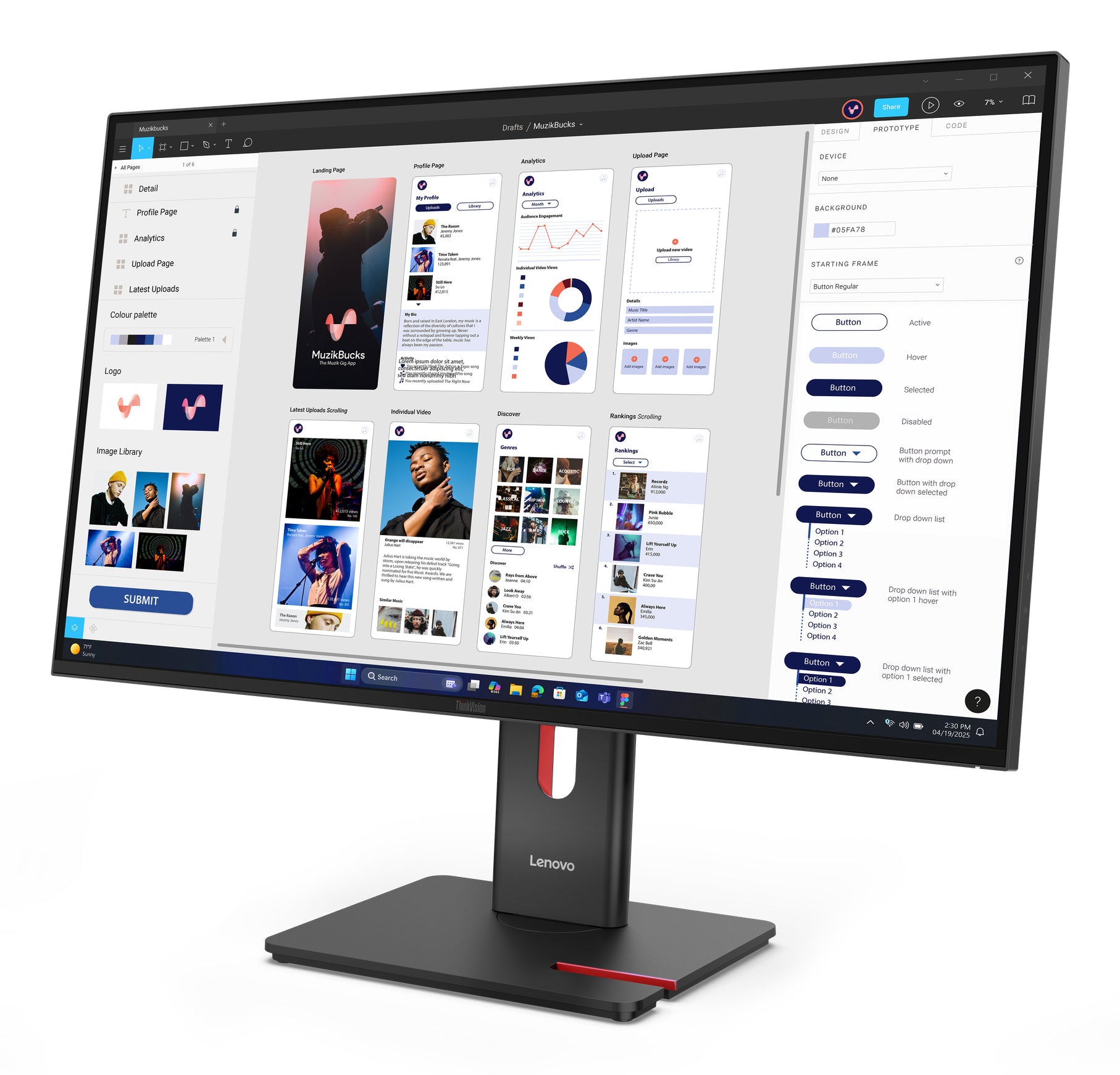 Lenovo ThinkVision T32UD-40 – 31,5", 3840 × 2160 (4K), IPS, USB-C 100 W, LAN, HDR10