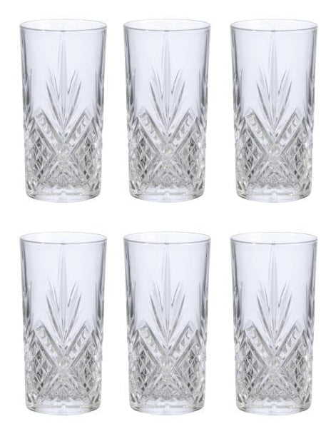 Arcoroc Trinkglas Broadway – 6er Set, 350 ml, Ø 7,3 cm, H 14,7 cm, Kristallglas, spülmaschinenfest