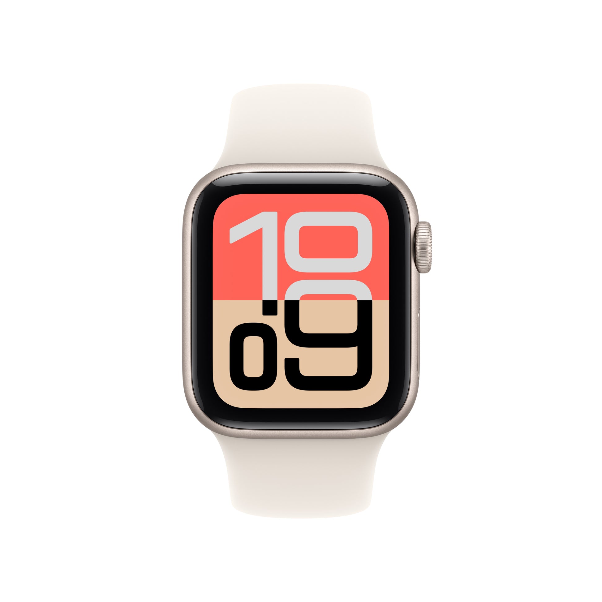 Apple Watch SE 40 mm GPS – Aluminium Beige, Starlight Sport Band, M/L, 50 m, für iPhone