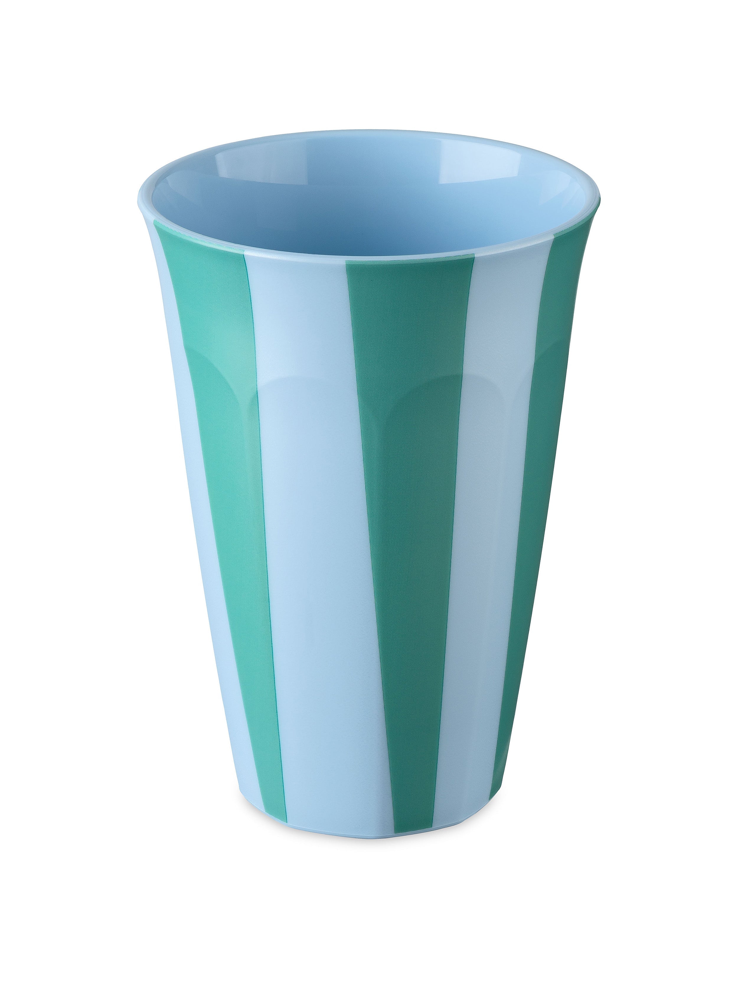 Koziol Becher Nora L Streifen – 450 ml, Ø 9,2 cm, Kunststoff, Blau/Grün, BPA-frei