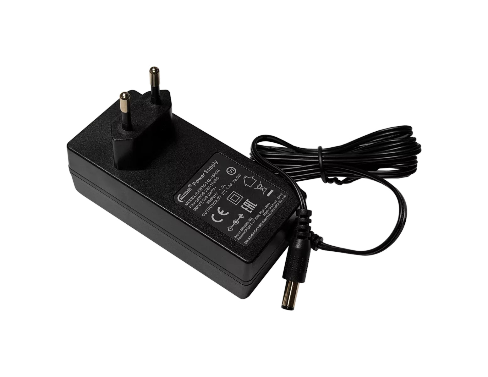 Mikrotik SAW36-240-1500 Netzteil 36 W – 24 V/1,5 A, EU-Stecker (Typ C) – für RB4011, RB5009, L0009