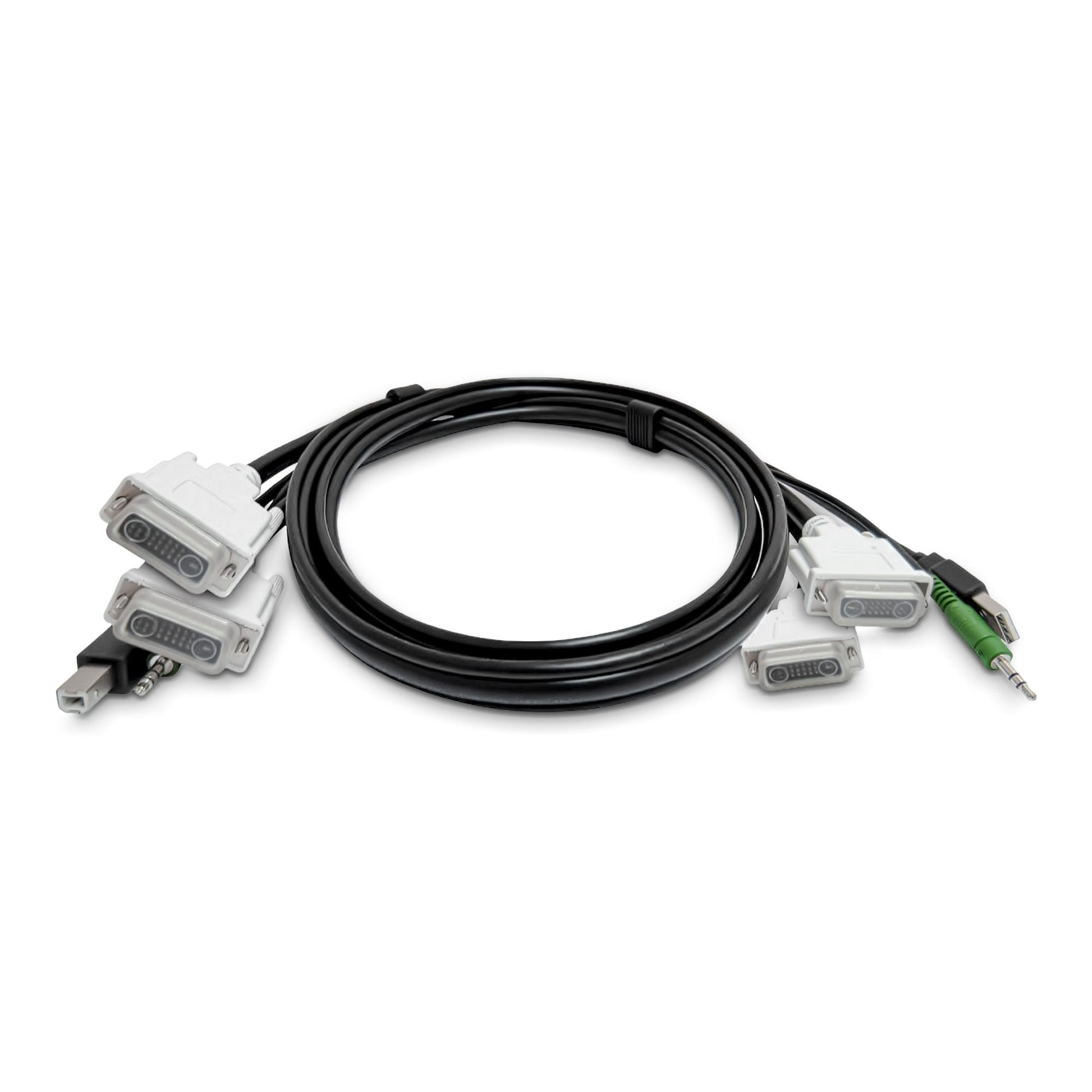 StarTech.com SK2DVMMKVM10-TAA – Dual-DVI KVM-Kabel – 3 m, USB A/B, Audio 3,5 mm, TAA