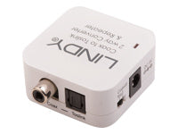 Lindy 70411 – Audio-Adapter, Toslink zu Cinch (RCA), Weiss