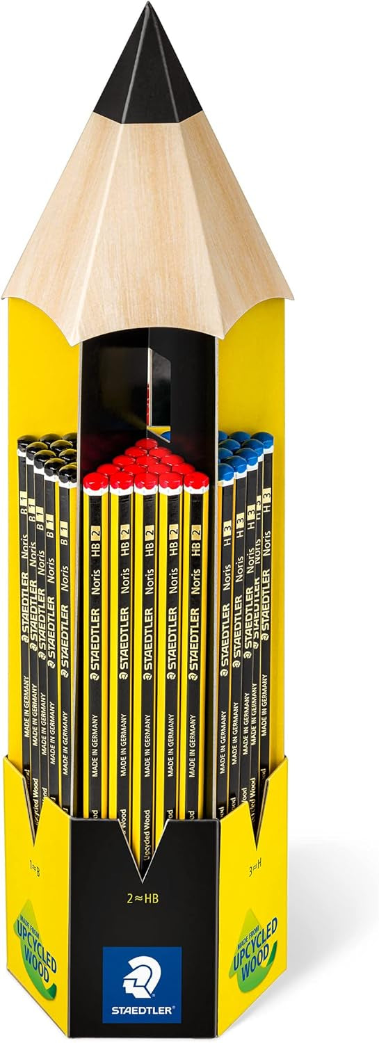 Staedtler Noris Bleistift, Mine Ø 2 mm, Gelb/Schwarz – 90er-Set