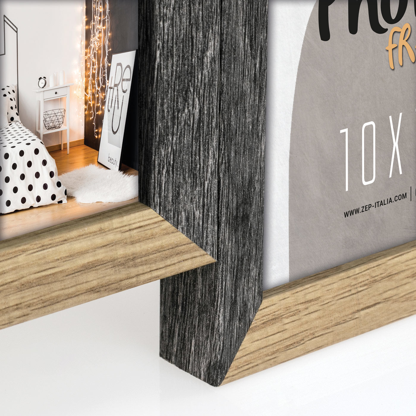ZEP Collagerahmen – für 10 × 15 cm – MDF & Holz, mehrfarbig
