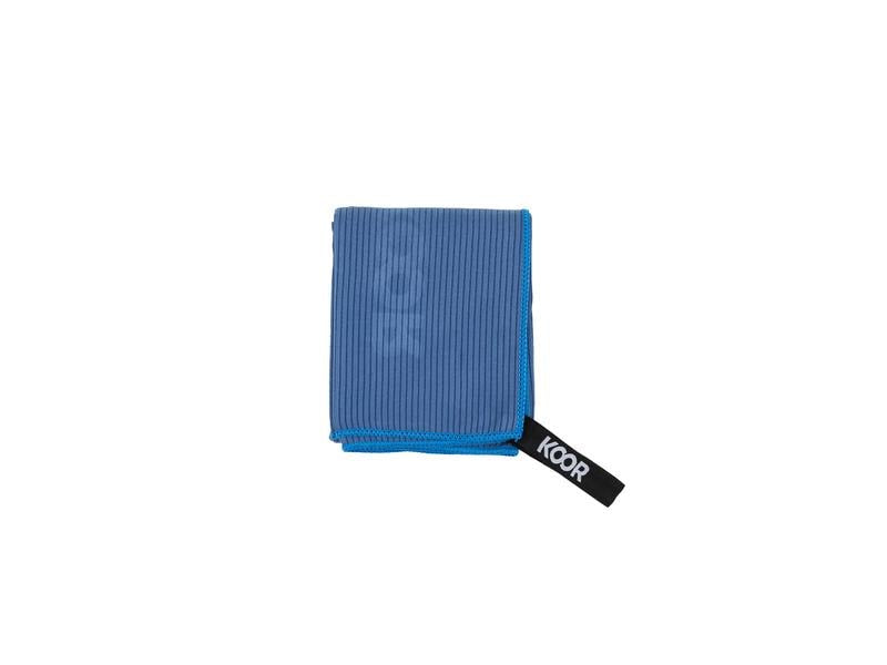 KOOR Handtuch-Set – 3-teilig (3× 35 × 55 cm), Blau, Polyamid/Polyester