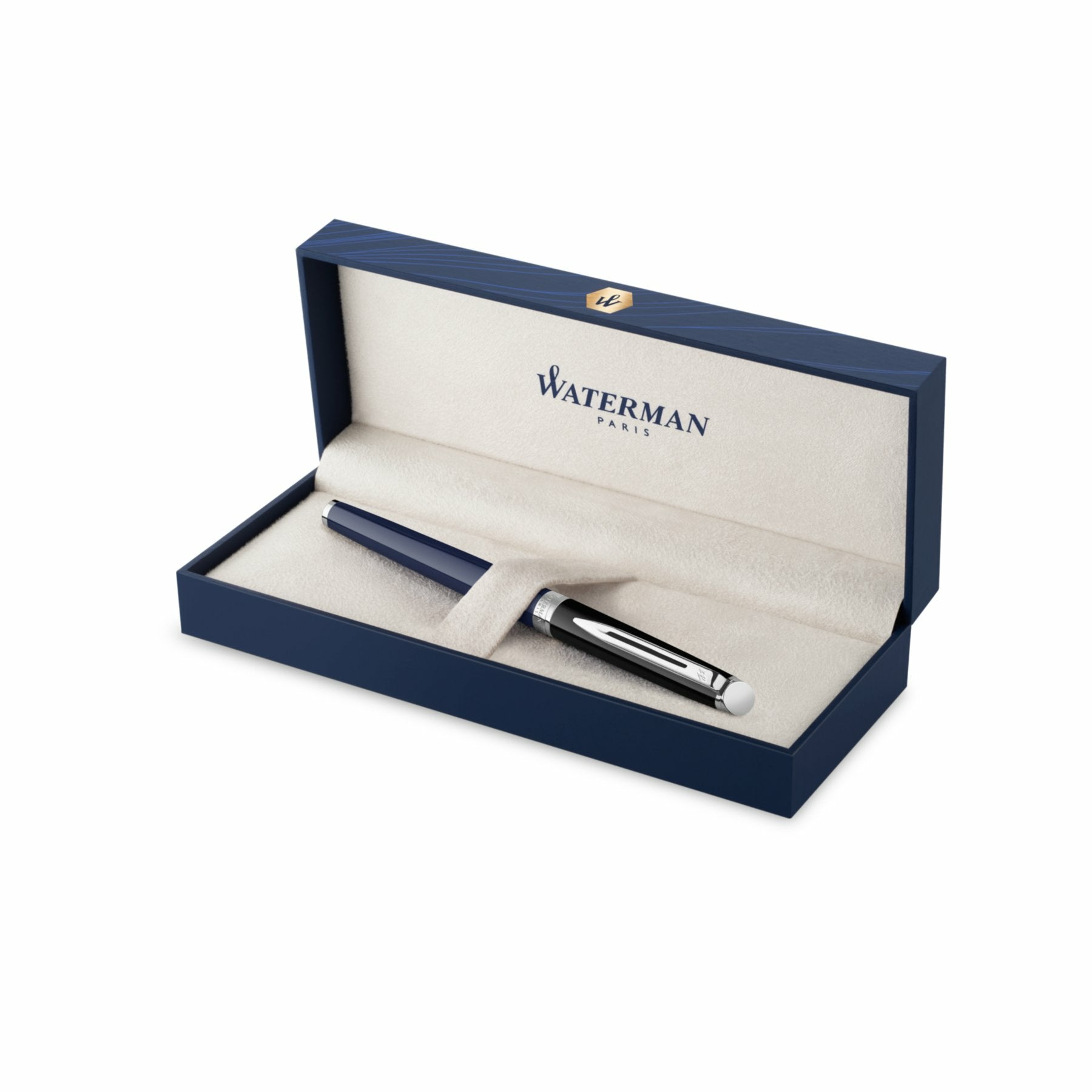 Waterman Hémisphère Colour Blocking Schwarz & Blau – Federspitze M – schwarz/blau, blau – Patronen
