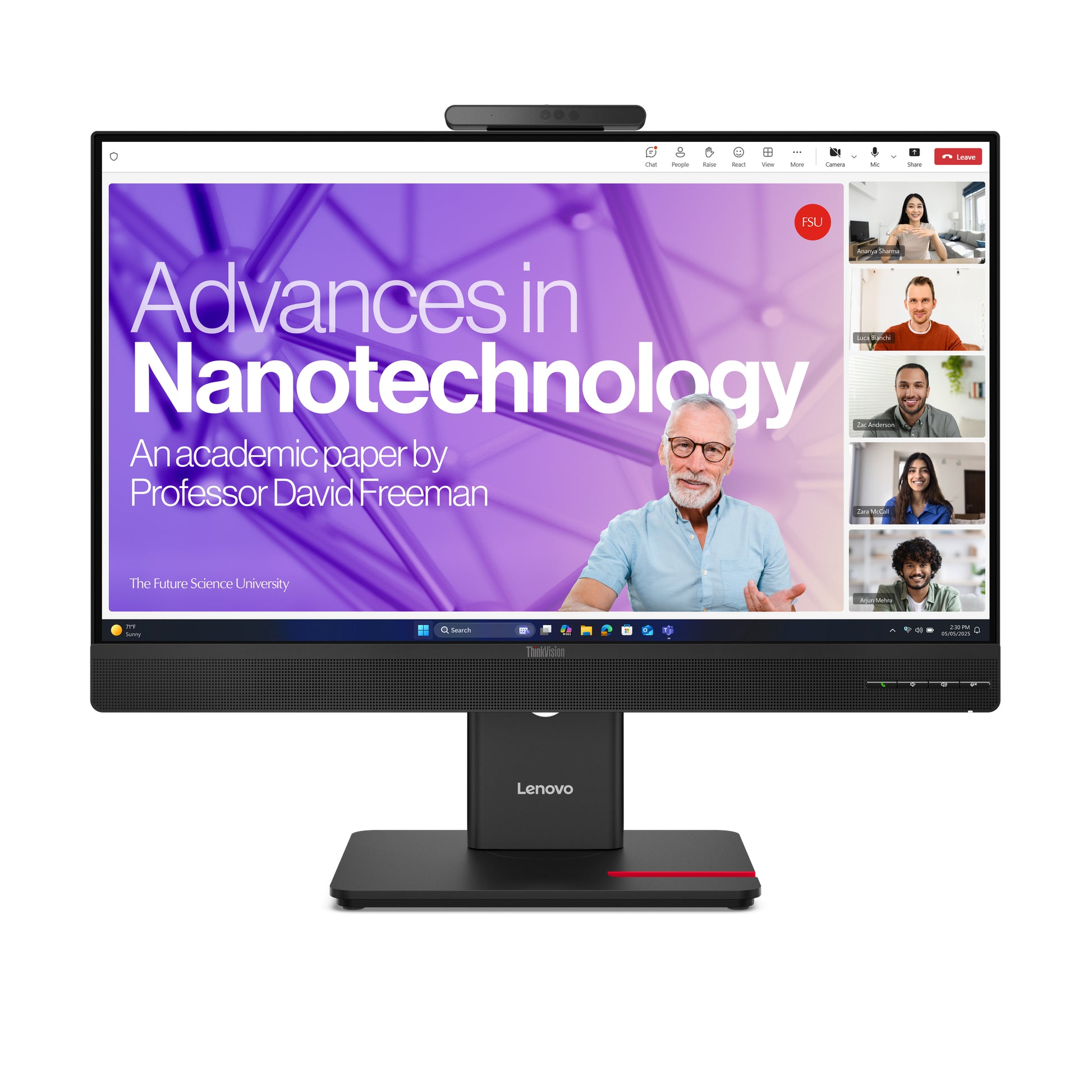 Lenovo ThinkVision T27Qd-4V – Monitor, 27" 2560 × 1440 (WQHD), LCD, Schwarz