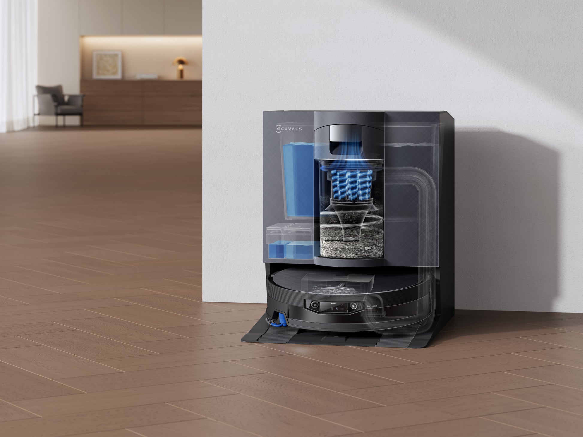Ecovacs Deebot X12 OmniCyclone Saugroboter mit Absaugstation und Wischfunktion – 22000 Pa, 497 min